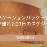 バケーションパッケージでディズニーを回る｜遠方子連れ2泊3日のスケジュール【旅行計画⑤】